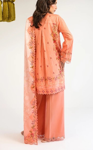 Sahar Peach Lawn Suit | Pakistani Lawn Dress in USA- Image 2
