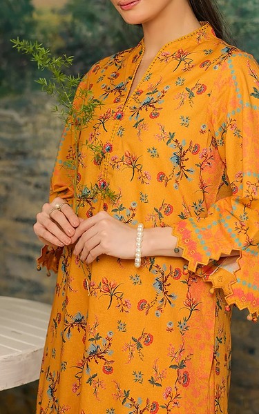 Sahar Mustard Cambric Suit | Pakistani Lawn Dress in USA- Image 2
