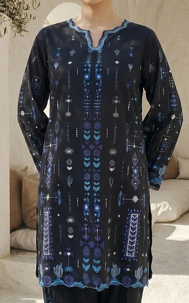 Sahar Black Lawn Suit (2Pcs) | Pakistani Lawn Dress in USA- Image 2