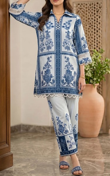 Sahar Off-white Lawn Suit (2Pcs) | Pakistani Lawn Dress in USA- Image 1