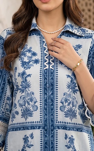 Sahar Off-white Lawn Suit (2Pcs) | Pakistani Lawn Dress in USA- Image 2
