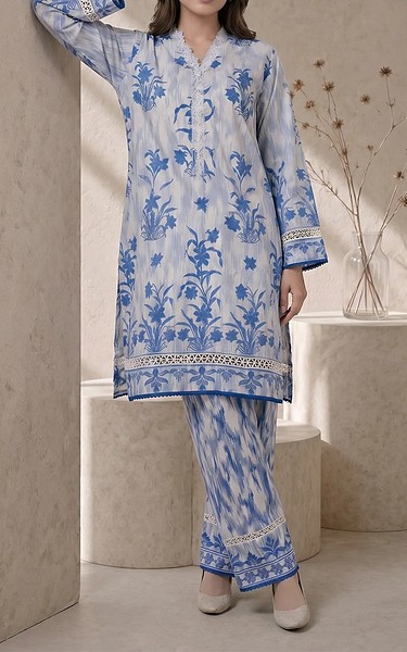 Sahar Grey Lawn Suit (2 Pcs) | Pakistani Lawn Dress in USA- Image 1