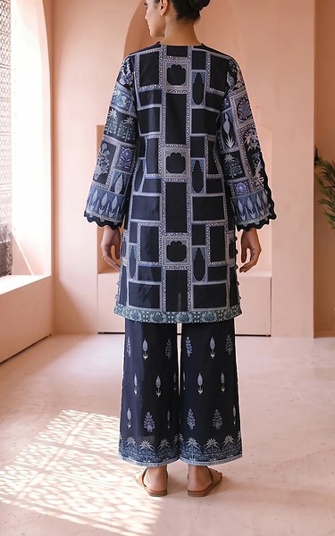 Sahar Navy Lawn Suit (2 Pcs) | Pakistani Lawn Dress in USA- Image 2