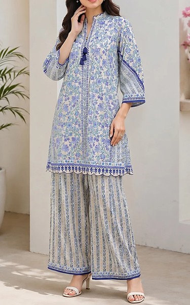 Sahar Powder Blue Lawn Suit (2Pcs) | Pakistani Lawn Dress in USA- Image 1