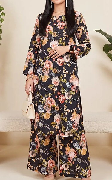 Salitex Black Lawn Suit (2Pcs) | Pakistani Lawn Dress in USA- Image 1