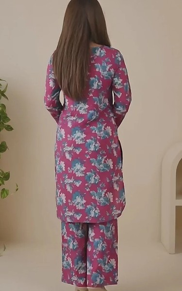 Salitex Magenta Lawn Suit (2Pcs) | Pakistani Lawn Dress in USA- Image 2