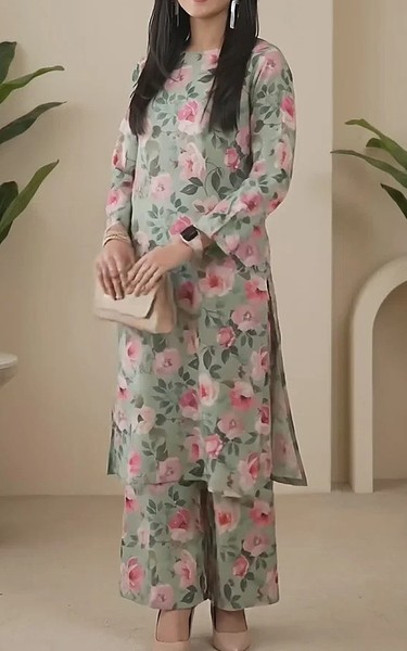 Salitex Pista Green Lawn Suit (2Pcs) | Pakistani Lawn Dress in USA- Image 2