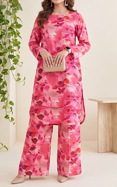 Salitex Hot Pink Lawn Suit (2Pcs) | Pakistani Lawn Dress in USA- Image 1