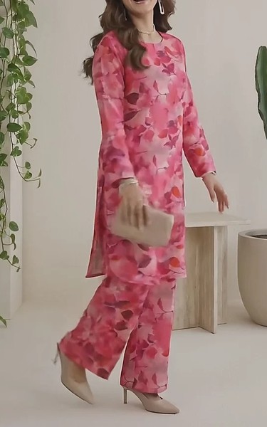 Salitex Hot Pink Lawn Suit (2Pcs) | Pakistani Lawn Dress in USA- Image 2