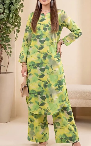 Salitex Neon Green Lawn Suit (2Pcs) | Pakistani Lawn Dress in USA- Image 1
