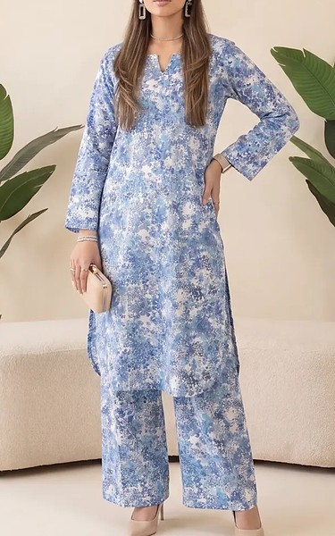 Salitex Blue Lawn Suit (2Pcs) | Pakistani Lawn Dress in USA- Image 1