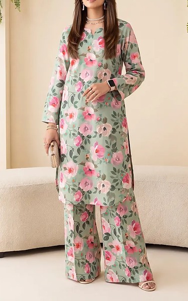 Salitex Green Lawn Suit (2Pcs) | Pakistani Lawn Dress in USA- Image 1