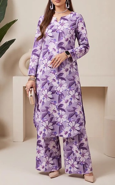 Salitex Purple Lawn Suit (2Pcs) | Pakistani Lawn Dress in USA- Image 1