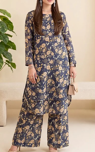Salitex Blue Lawn Suit (2Pcs) | Pakistani Lawn Dress in USA- Image 1