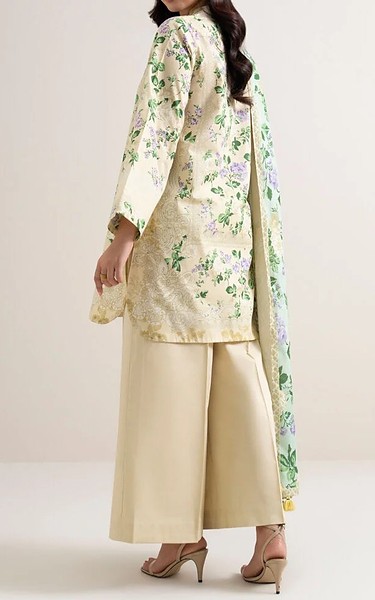 Sapphire Cream Lawn Suit (2 Pcs) | Pakistani Lawn Dress in USA- Image 2