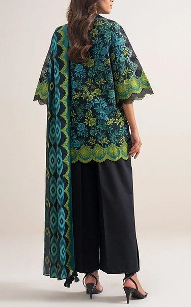 Sapphire Black/Teal Lawn Suit (2 Pcs) | Pakistani Lawn Dress in USA- Image 2