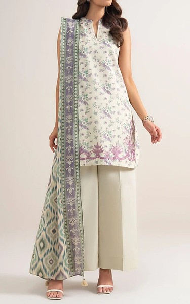 Sapphire Off White Lawn Suit (2 Pcs) | Pakistani Lawn Dress in USA- Image 1