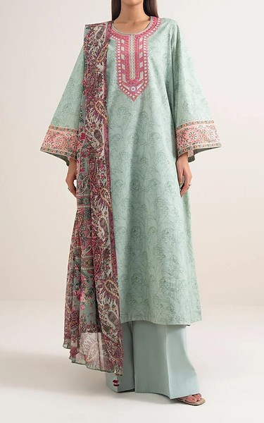 Sapphire Sea Mist Lawn Suit (2 Pcs) | Pakistani Lawn Dress in USA- Image 1