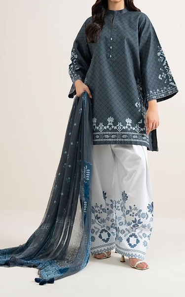 Sapphire Pickled Bluewood/Off White Cotton Suit | Pakistani Lawn Dress in USA- Image 1