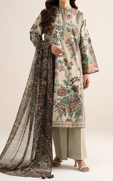 Sapphire Beige Cotton Suit | Pakistani Lawn Dress in USA- Image 1
