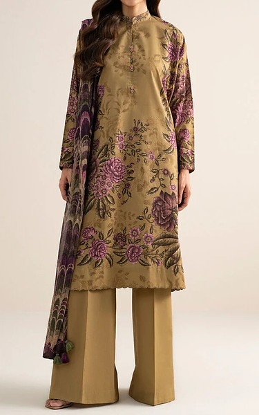 Sapphire Tan Cotton Suit | Pakistani Lawn Dress in USA- Image 1