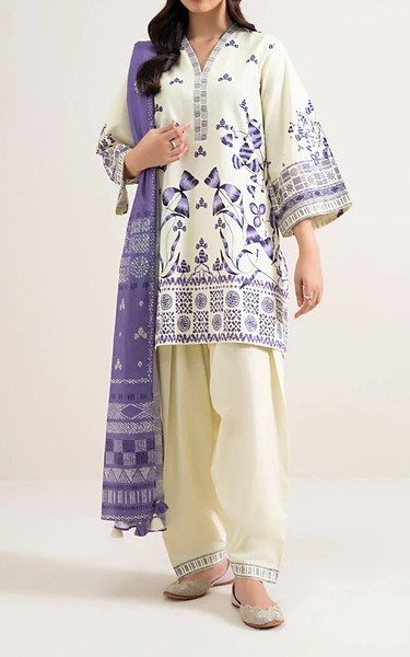 Sapphire Off White Cotton Suit | Pakistani Lawn Dress in USA- Image 1