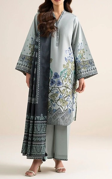 Sapphire Light Grey Cotton Suit | Pakistani Lawn Dress in USA- Image 1