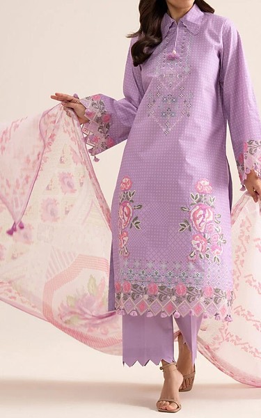 Sapphire Lilac Cotton Suit | Pakistani Lawn Dress in USA- Image 1