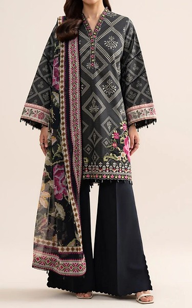 Sapphire Black Cotton Suit | Pakistani Lawn Dress in USA- Image 1