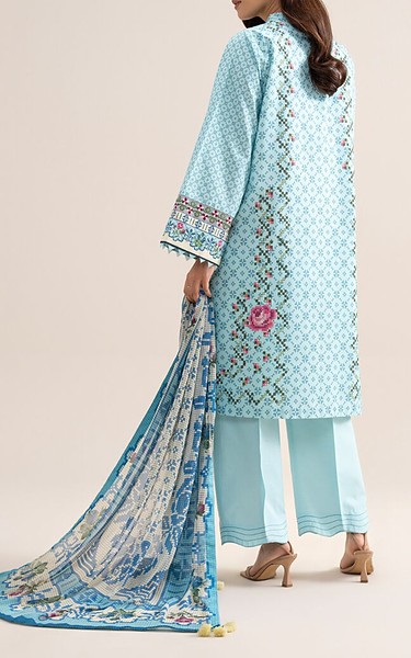 Sapphire Sky Blue Cotton Suit | Pakistani Lawn Dress in USA- Image 2