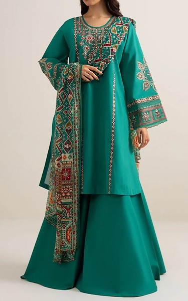 Sapphire Teal Lawn Suit | Pakistani Lawn Dress in USA- Image 1