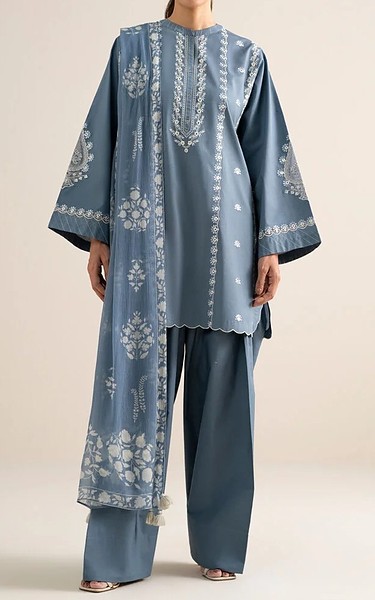 Sapphire Cadet Grey Lawn Suit | Pakistani Lawn Dress in USA- Image 1