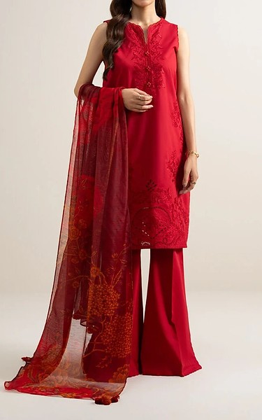 Sapphire Red Lawn Suit | Pakistani Lawn Dress in USA- Image 1