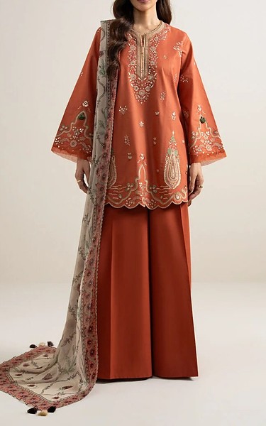Sapphire Sunrise Orange Lawn Suit | Pakistani Lawn Dress in USA- Image 1
