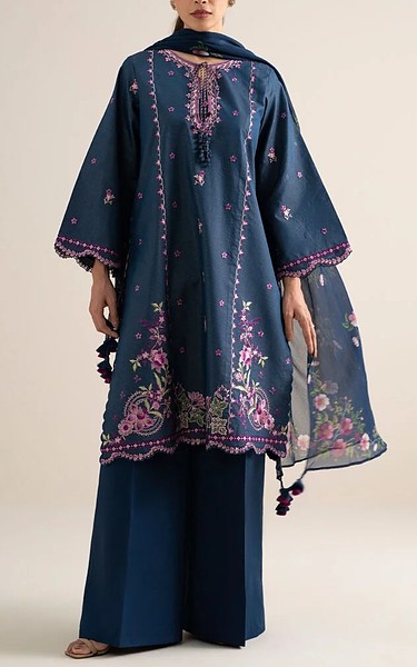 Sapphire Blue Lawn Suit | Pakistani Lawn Dress in USA- Image 1