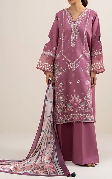 Sapphire Mauve Dobby Suit | Pakistani Lawn Dress in USA- Image 1