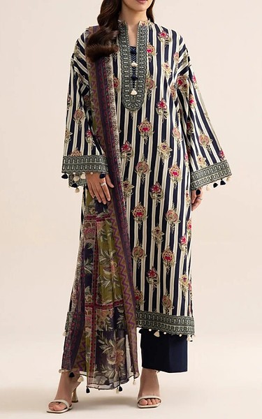 Sapphire Black/Off White Lawn Suit | Pakistani Lawn Dress in USA- Image 1
