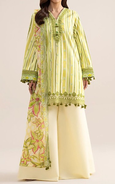Sapphire Lime/Off White Lawn Suit | Pakistani Lawn Dress in USA- Image 1