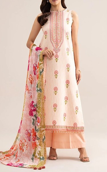 Sapphire Peach/Off White Lawn Suit | Pakistani Lawn Dress in USA- Image 1