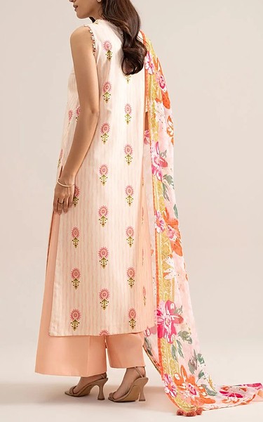 Sapphire Peach/Off White Lawn Suit | Pakistani Lawn Dress in USA- Image 2