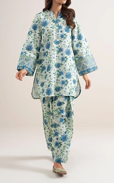 Sapphire Off White/Blue Lawn (2 pcs) | Pakistani Lawn Dress in USA- Image 1