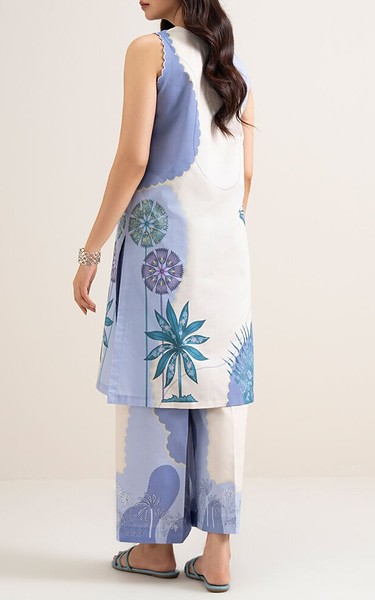Sapphire Off White/Blue Lawn Suit (2 Pcs) | Pakistani Lawn Dress in USA- Image 2