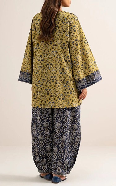 Sapphire Mustard/Blue Cotton Suit (2 Pcs) | Pakistani Lawn Dress in USA- Image 2