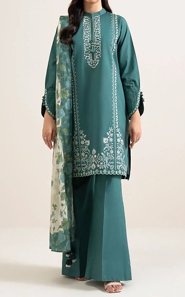 Sapphire Teal Lawn Suit | Pakistani Lawn Dress in USA- Image 1
