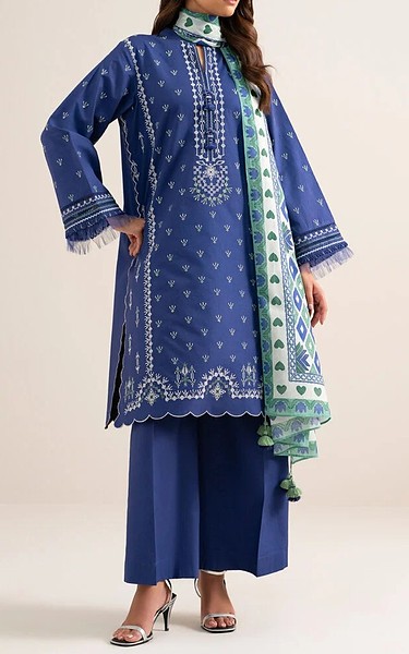 Sapphire Blue Lawn Suit | Pakistani Lawn Dress in USA- Image 1