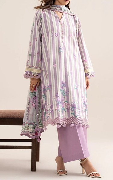 Sapphire Lilac/Off White Lawn Suit | Pakistani Lawn Dress in USA- Image 1