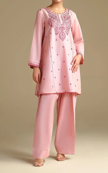 Kayseria Pink Khaddar Suit (2Pcs) | Pakistani Winter Dresses in USA- Image 1