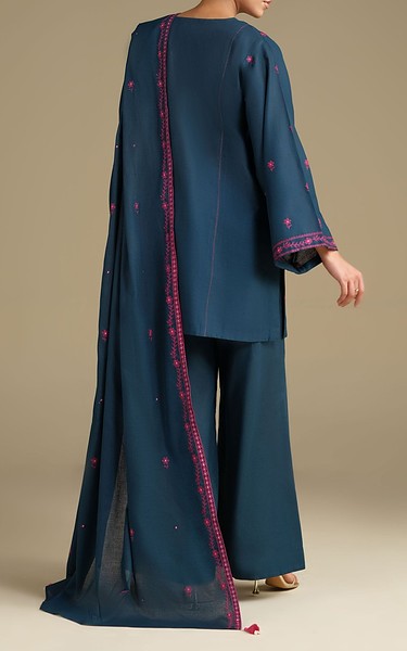 Kayseria Teal Khaddar Suit | Pakistani Winter Dresses in USA- Image 2
