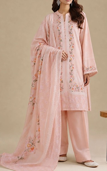 Kayseria Peach Lawn Suit | Pakistani Lawn Dress in USA- Image 1