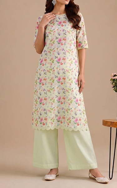 Kayseria Light Green Lawn Suit (2Pcs) | Pakistani Lawn Dress in USA- Image 1